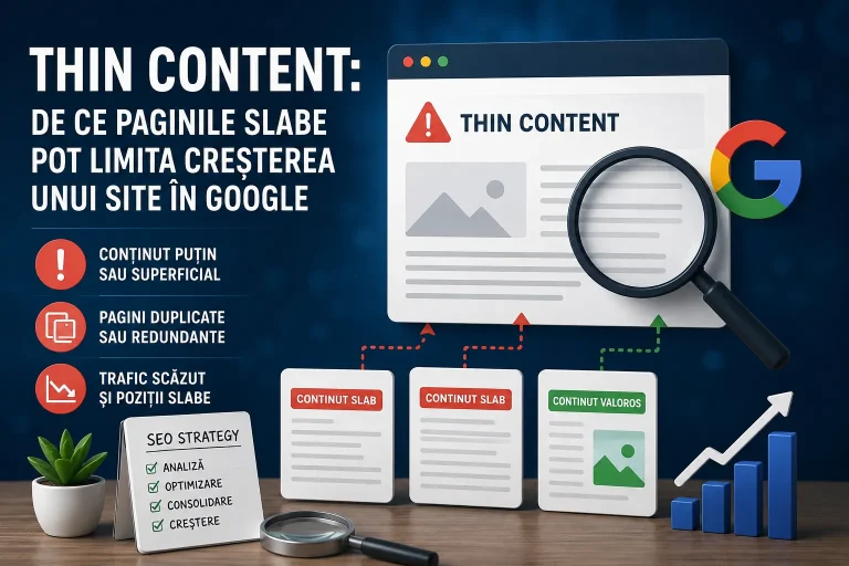 Thin Content: de ce paginile slabe pot limita creșterea unui site în Google Thin Content