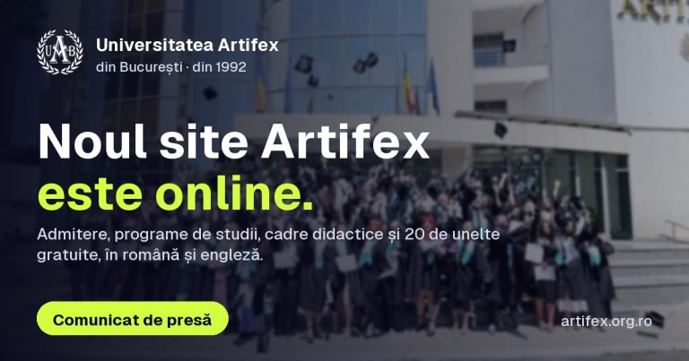 Universitatea ARTIFEX din București face un nou pas spre viitor: lansarea noului website oficial marchează o etapă importantă în procesul de modernizare și transformare digitală Universitatea ARTIFEX din București – noul website oficial este online